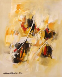 Mashkoor Raza, 24 x 30 Inch, Oil on Canvas, Abstract Painting, AC-MR-480